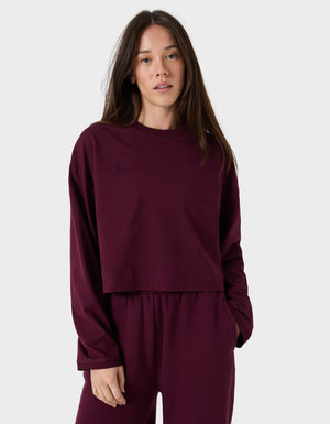 Float C-RG LS Crop Tee Merlot