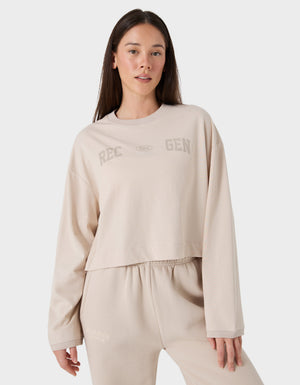 Float TriCon LS Crop Tee Oat