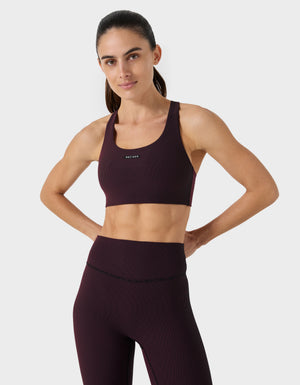 RIBform RN Racer Crop Merlot/Black
