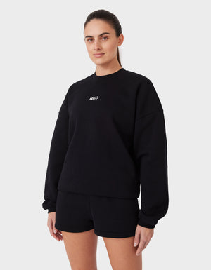 Float Fleece Crew Black