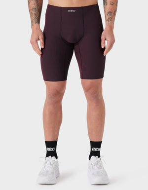 RIB Run/Train Tight Short Merlot/Black