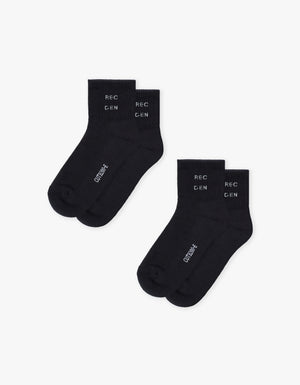 Stack Short Sock 2-Pack Black