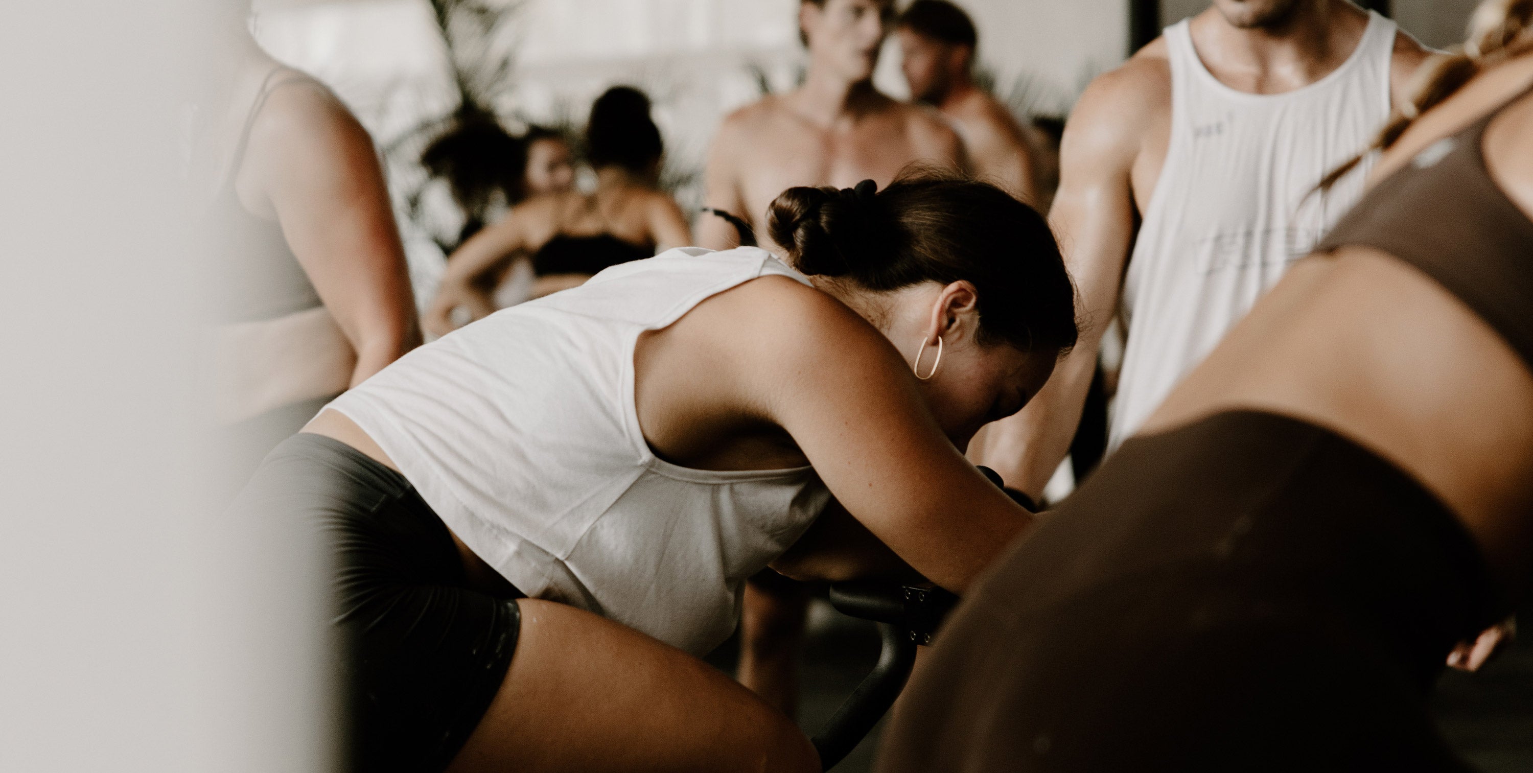 Group of people exercising in a fitness class